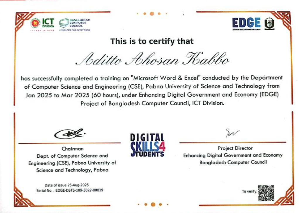 ICT Division EDGE Certificate